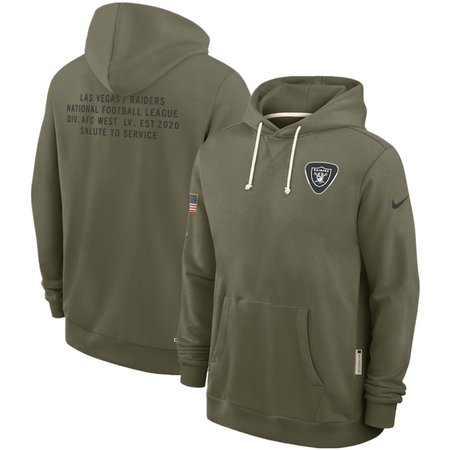 Men's Las Vegas Raiders Olive 2025 Salute to Service Pullover Hoodie