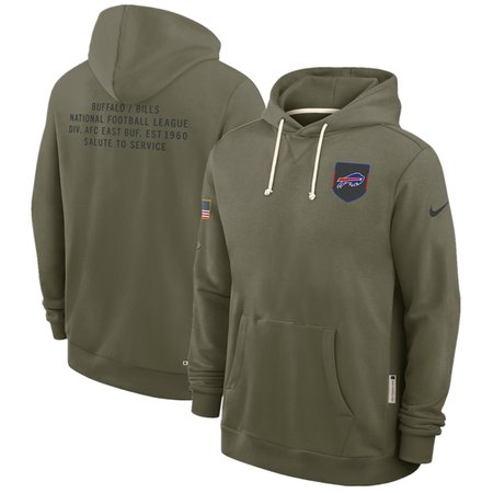 Men's Buffalo Bills Olive 2025 Salute to Service Pullover Hoodie Men's Buffalo Bills Olive 2025 Salute to Service Pullover Hoodie