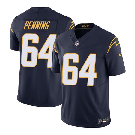 Youth Los Angeles Chargers #64 Trevor Penning Nike Navy Alternate Charger Power Vapor F.U.S.E. Limited Jersey