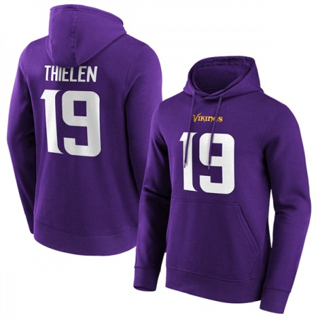 Men's Minnesota Vikings #19 Adam Thielen Purple Hoodie Men's Minnesota Vikings #19 Adam Thielen Purple Hoodie