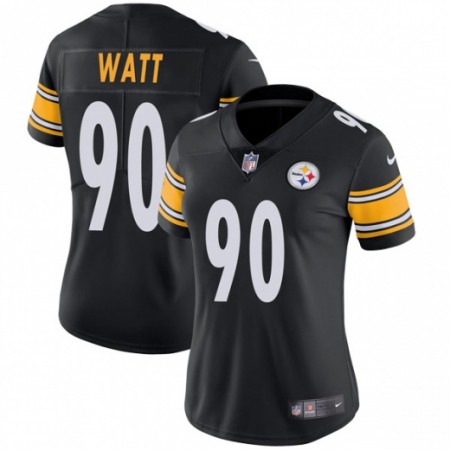 Women's Pittsburgh Steelers #90 T. J. Watt Black Vapor Untouchable Limited Stitched NFL Jersey(Run Small) Women's Pittsburgh Steelers #90 T. J. Watt Black Vapor Untouchable Limited Stitched NFL Jersey(Run Small)