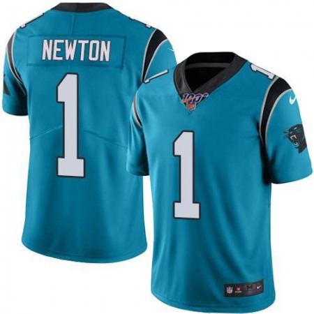 Men's Carolina Panthers #1 Cam Newton Blue 2019 100th Season Vapor Untouchable Limited Stitched NFL Jersey Men's Carolina Panthers #1 Cam Newton Blue 2019 100th Season Vapor Untouchable Limited Stitched NFL Jersey