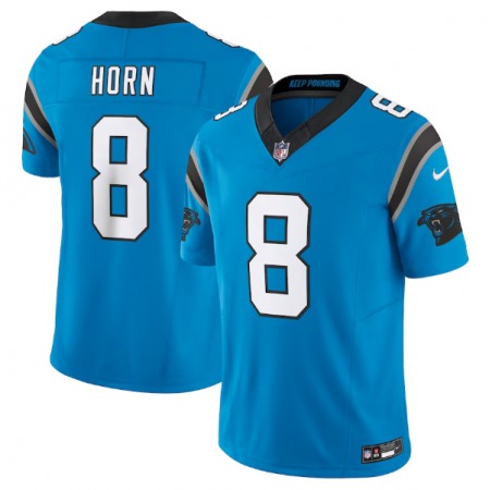Men's Carolina Panthers #8 Jaycee Horn Blue 2023 F.U.S.E. Vapor Untouchable Stitched Football Jersey Men's Carolina Panthers #8 Jaycee Horn Blue 2023 F.U.S.E. Vapor Untouchable Stitched Football Jersey