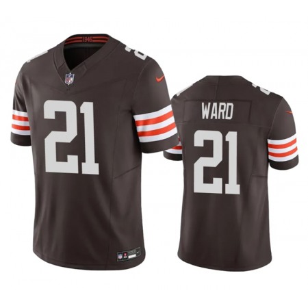 Men's Cleveland Browns #21 Denzel Ward Brown 2023 F.U.S.E. Vapor Untouchable Limited Stitched Jersey Men's Cleveland Browns #21 Denzel Ward Brown 2023 F.U.S.E. Vapor Untouchable Limited Stitched Jersey