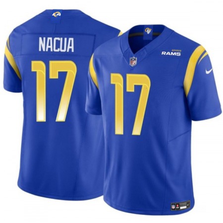 Men's Los Angeles Rams #17 Puka Nacua Blue 2023 F.U.S.E. Vapor Untouchable Stitched Football Jersey Men's Los Angeles Rams #17 Puka Nacua Blue 2023 F.U.S.E. Vapor Untouchable Stitched Football Jersey