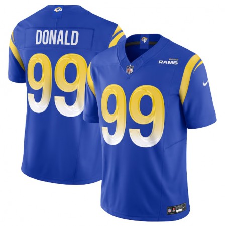 Men's Los Angeles Rams #99 Aaron Donald Royal 2023 F.U.S.E. Vapor Untouchable Limited Stitched Football Jersey Men's Los Angeles Rams #99 Aaron Donald Royal 2023 F.U.S.E. Vapor Untouchable Limited Stitched Football Jersey