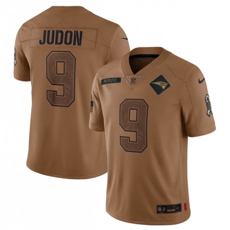 Men's New England Patriots #9 Matthew Judon 2023 Brown Salute To Service Limited Stitched Football Jersey Men's New England Patriots #9 Matthew Judon 2023 Brown Salute To Service Limited Stitched Football Jersey