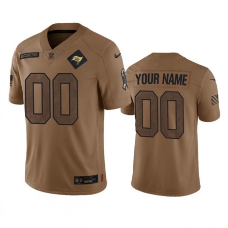 Men's Tampa Bay Buccaneers Active Player Custom 2023 Brown Salute To Service Limited Stitched Jersey Men's Tampa Bay Buccaneers Active Player Custom 2023 Brown Salute To Service Limited Stitched Jersey