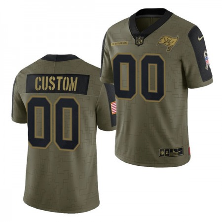 Men's Tampa Bay Buccaneers Customized 2021 Olive Salute To Service Limited Stitched Jersey Men's Tampa Bay Buccaneers Customized 2021 Olive Salute To Service Limited Stitched Jersey